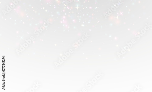 Dust glitter sparkle glowing magic trail softly illuminating bright background light.
