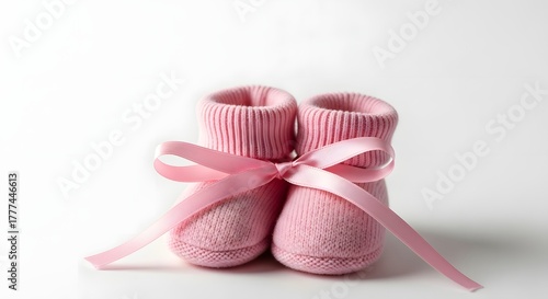 Baby Booties with Ribbon