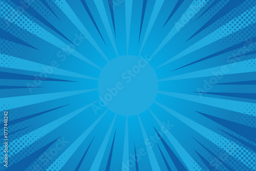 Abstract blue comic background