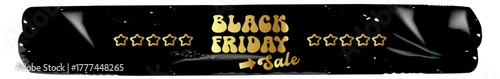 Black Friday SALE gold and black wide text banner. black friday Price sale sticker, sale sticker, price tag, retro label, sale or discount sticker, promotional badge set, shopping label png