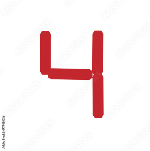 Number Four (4) Vector Illustration
