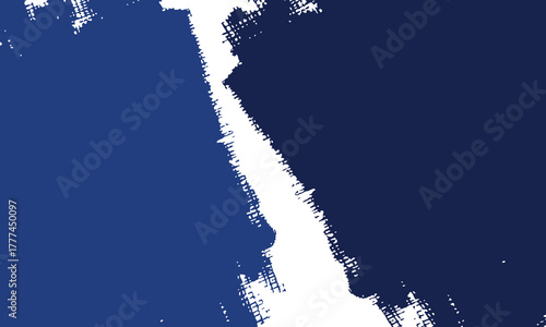 Abstract navy blue brush stroke background with bold textured paint effects and white contrast center. Perfect for artistic, creative, and modern design projects or presentation templates.