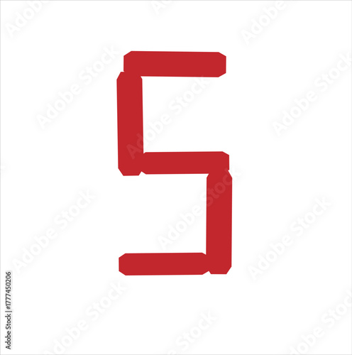 Number Five (5) Vector Illustration
