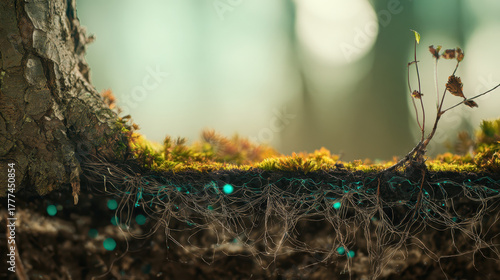 Wallpaper Mural 森の地中で広がる菌根ネットワーク / Mycorrhizal Network Beneath the Forest Floor Torontodigital.ca