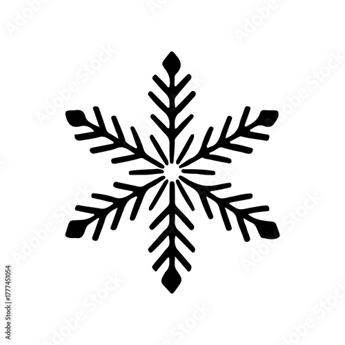 Snowflake design with intricate patterns, suitable for winter themes and seasonal decorations