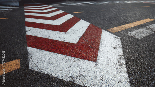 A road marking that alerts drivers of upcoming curves ahead