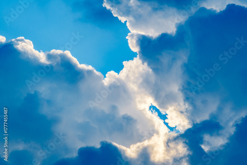 dense clouds in the daytime sky with gaps
