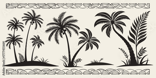 palm tree silhouettes