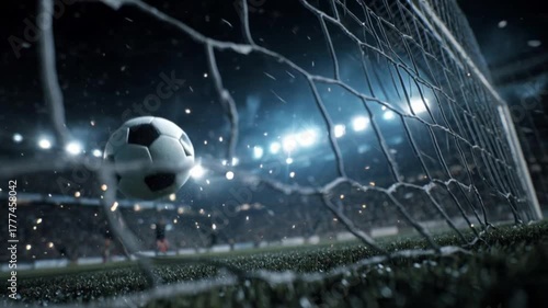 Victory Moment, The Goal That Changed Everything,
Dramatic Football Finish Under Stadium Lights