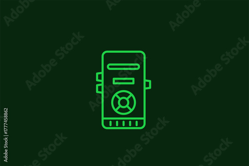 dictaphone illustration in flat style design. Vector illustration.	
