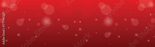 Web template red bokeh panoramic background - Vector illustration
