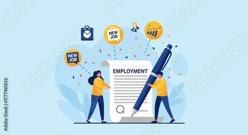 Job placement agreement with the employment agreement and candidate recruitment