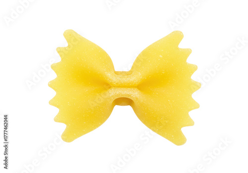 Tableau sur toile Isolated uncooked farfalle pasta, dry Italian bowtie pasta, food ingredient, sta