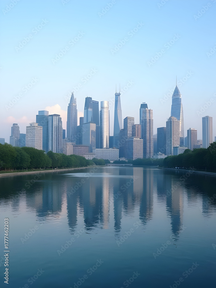 Obraz premium Modern city skyline 