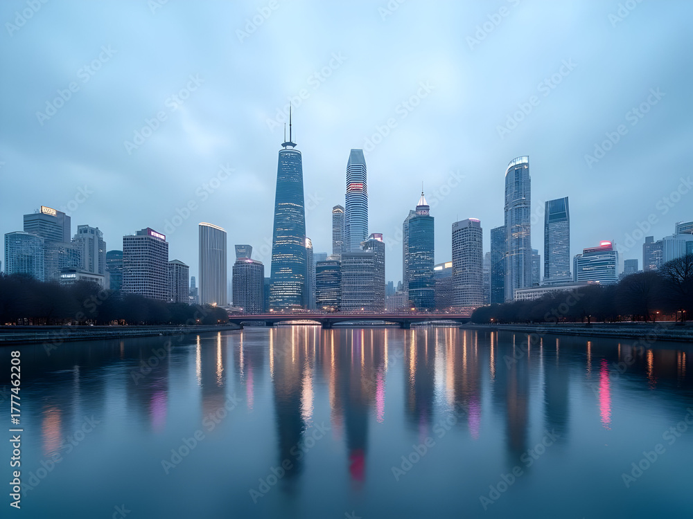 Obraz premium Modern city skyline 