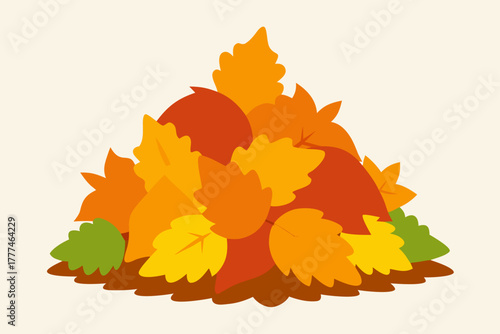 autumn leaf pile vector background