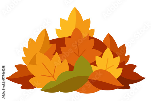autumn leaf pile vector background