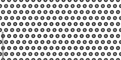 お菓子のドーナツが並ぶシンプルでかわいい背景デザイン｜繰り返し模様のベクター素材