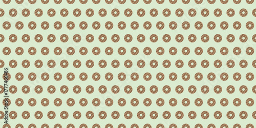 ドーナツの模様が並んだかわいらしいパターン背景イラスト｜お菓子モチーフのデザイン素材