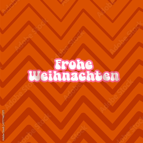Frohe weihnachten Merry Christmas in German quote red square banner vector design, creative holiday typography, modern festive graphic for cards, invitations, social media banners, and decorations.