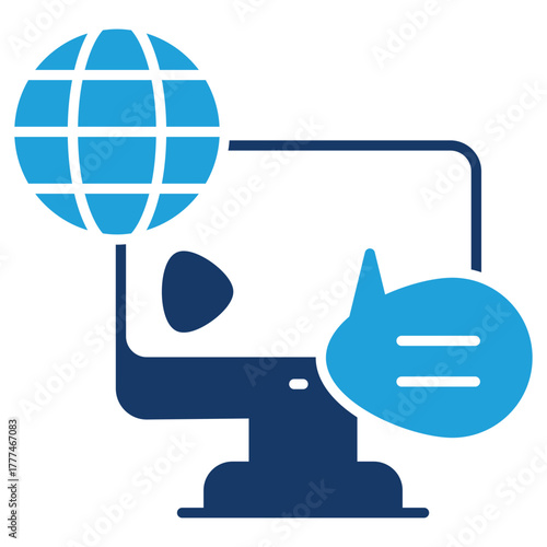 Subtitles Icon for Video Caption and Streaming Media Interface