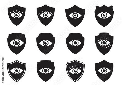 Shields with Eyes A Collection of Protection Icons