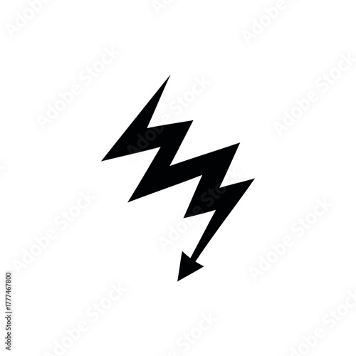 High Voltage Icon – Electrical Hazard and Energy Symbol