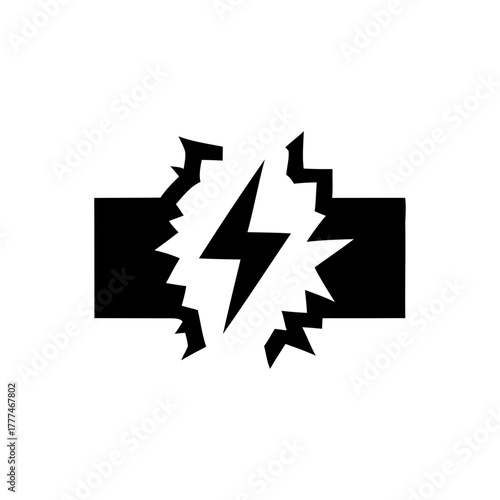 High Voltage Icon – Electrical Hazard and Energy Symbol