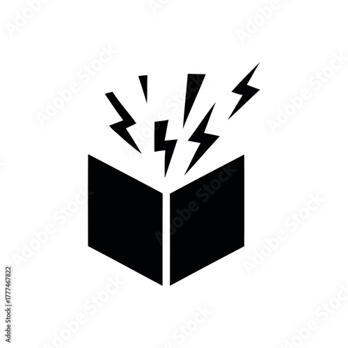 High Voltage Icon – Electrical Hazard and Energy Symbol