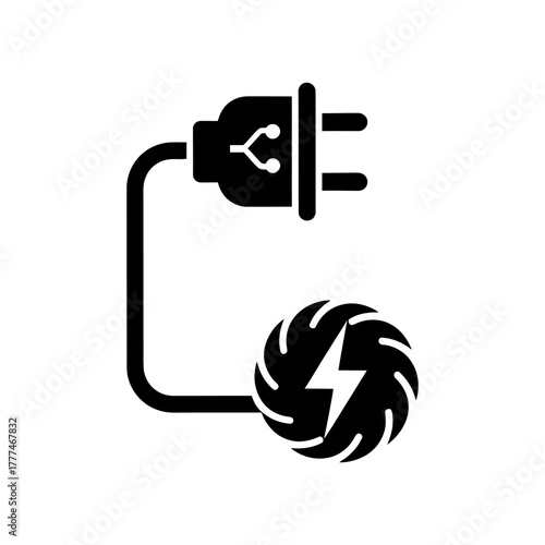High Voltage Icon – Electrical Hazard and Energy Symbol
