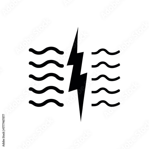 High Voltage Icon – Electrical Hazard and Energy Symbol