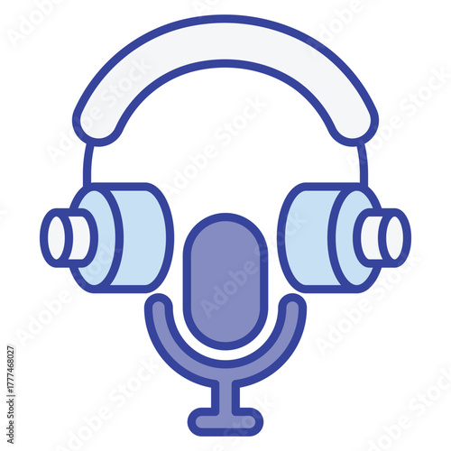 Podcast Icon for Broadcasting Audio Episodes and Online Media