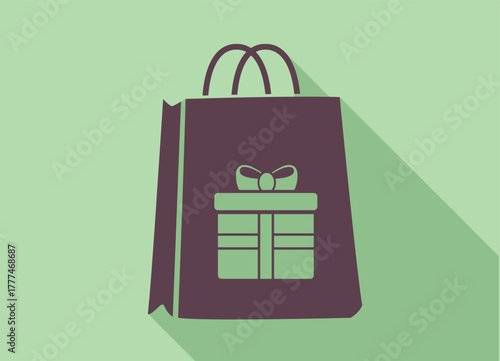 Holiday package, new year christmas gift - Vector illustration