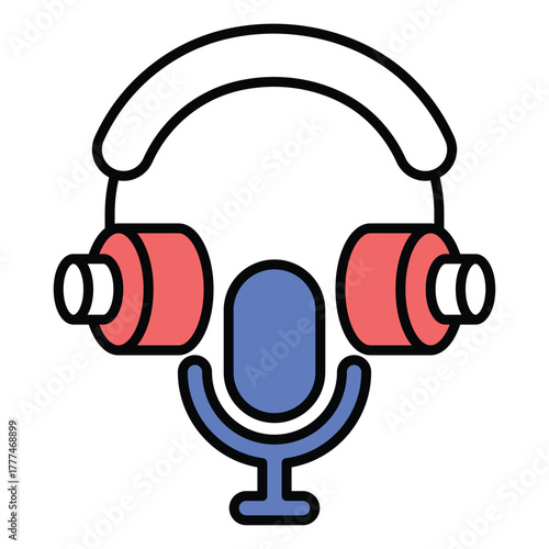 Podcast Icon for Broadcasting Audio Episodes and Online Media