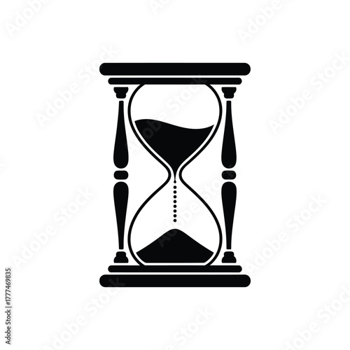 Hourglass icon, a symbol of time passing, deadlines, and the ephemeral nature of existence