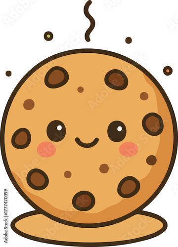 Cute Boba Tea Drink Cartoon Face Hand Drawn vector Illustration Icons