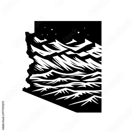 state of Arizona vector black and white, arizona, america, usa, vector, black and white, map, wallpaper, image