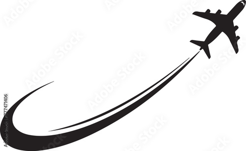 Airplane path icon. airplane take off showing travel design. flat vector illustration simple design.