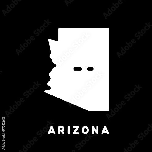 state of Arizona vector black and white, arizona, america, usa, vector, black and white, map, wallpaper, image