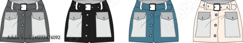 Variety of Fashionable Skirt Designs in Different Colors A Stylish Apparel Collection