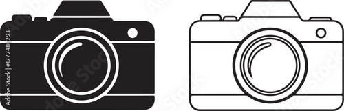 Camera icon set. flat illustration of vector icon on white background