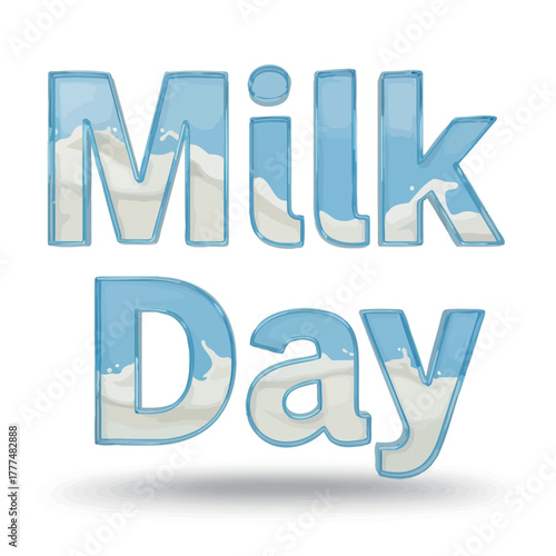 Celebrate Milk Day A Refreshing and Nutritious Beverage with a Symbolic Logo for Daily Consumption, Healthy Lifestyle and Well-being