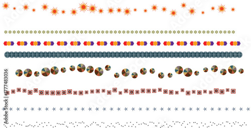 vector illustration of a set of seamless patterns