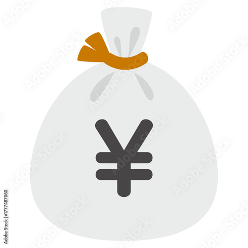 日本　円　お金　袋　イラスト