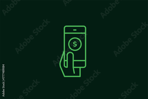 internet funds illustration in flat style design. Vector illustration.	
