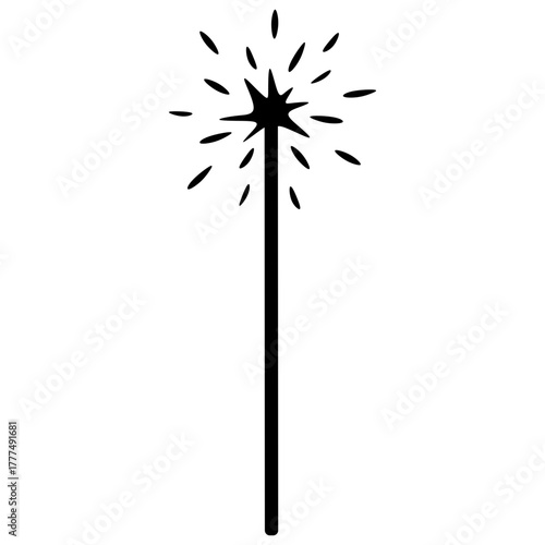 sparkly firecracker vector silhouette