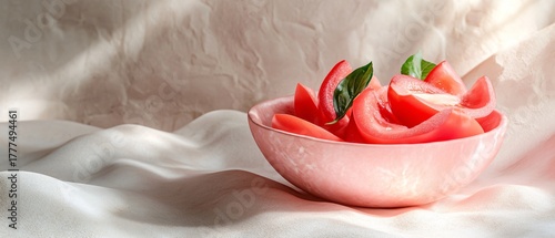 Vibrant Red Bell Pepper Slices Presentation