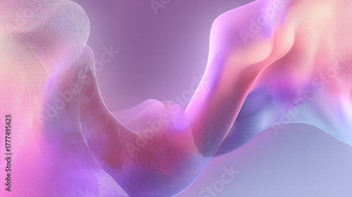 Abstract flowing shapes in soft, pastel colors creating a sense of ethereal beauty