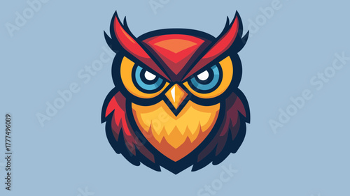 Wise Owl Icon: A striking graphic of an owl with its intense gaze, embodying knowledge and wisdom against a clean backdrop.