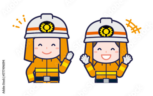 消防士／2人組／男女 02